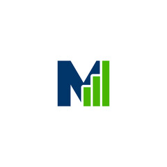 letter m growth initial business, up investment