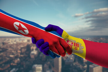 Shaking hands Northkorea and_Andorra