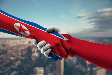 Shaking hands Northkorea and_Bahrain