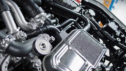 motorcycle engine close up