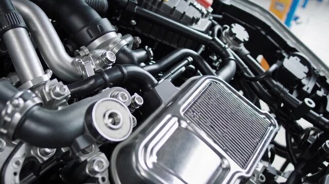 motorcycle engine close up