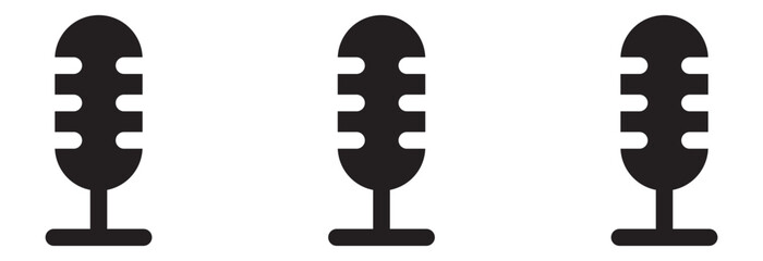 Microphone icon symbol collection.  mic symbol. Voice record mike icon. Voice icon audio symbol. karaoke sign and symbol. eps 10