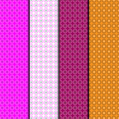 set of four seamless patterns