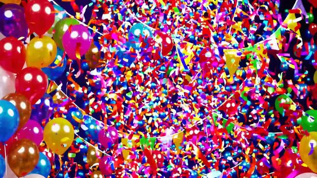 border composed of colorful shredded paper used for celebrations like birthdays and holidays
