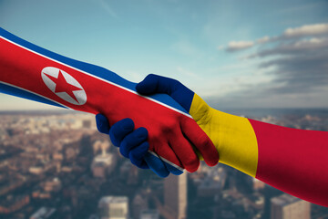 Shaking hands Northkorea and_Chad