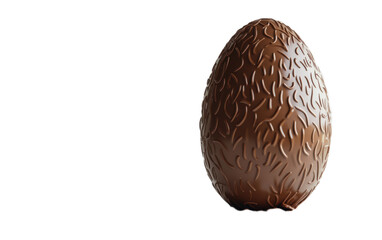 Chocolate easter egg on white background,png