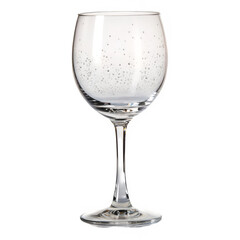 Empty wine glass isolated on transparent background