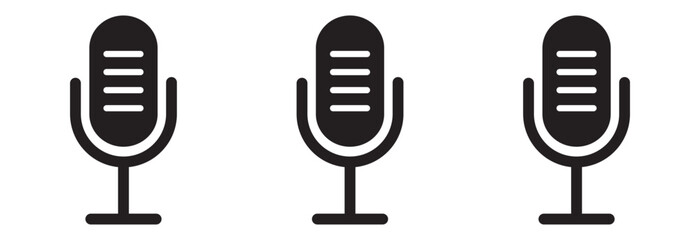 Microphone icon. Karaoke mic web and mobile app icon. Voice, recording Studio Symbol collection. eps 10