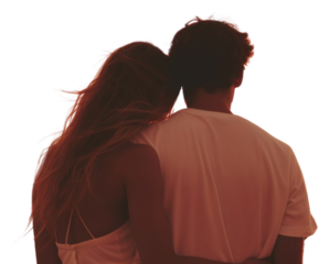 PNG Celebrate their anniversary backlighting outdoors sunset.