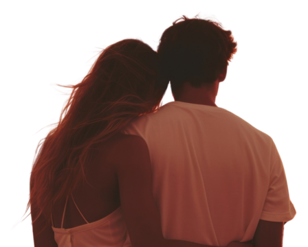 PNG Celebrate their anniversary backlighting outdoors sunset.