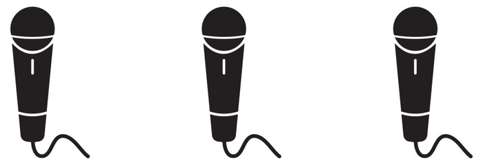Microphone icon. Karaoke mic web and mobile app icon. Voice, recording Studio Symbol collection. eps 10