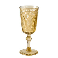 Fancy golden glass isolated on transparent background