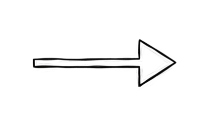 Glitch effect on a digital arrow pointing towards the right direction