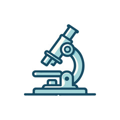 A detailed illustration of a microscope highlighting its features in a clean, minimalistic style