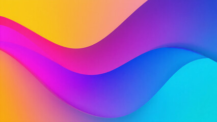 Colorful Abstract Wavy Gradient Background Design in Yellow Pink Blue