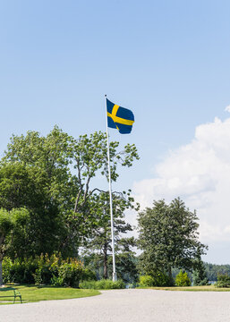 Flag of Sweden in flagpost 