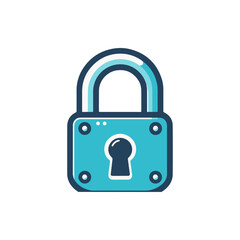 A vibrant blue padlock symbolizing security, set against a minimalistic background