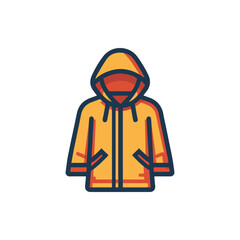 Bright orange hooded jacket with pockets, ideal for outdoor activities in urban settings