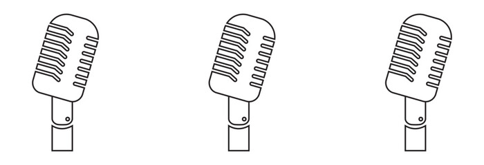 Microphone icon. Karaoke mic web and mobile app icon. retro microphone icon eps 10