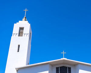 Exterior of a Catholic Churh in Los Angeles, CA.