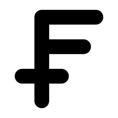 Fototapeta premium Franc Icon Vector