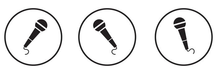 Microphone icon. Karaoke mic web and mobile app icon. retro microphone icon eps 10