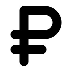 Ruble Icon Vector