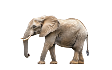 Beautiful elephant on white background,png