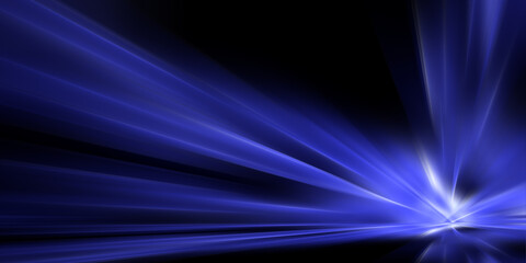 Abstract futuristic background with glowing blue light effect. High speed. Hi-tech. Abstract technology background concept
