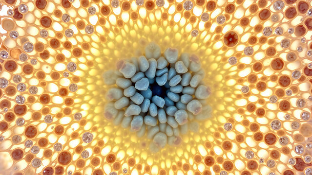 A light micrograph showing the nuclear envelope inside an osteosarcoma (bone cancer) cell. 