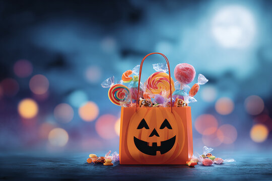 Halloween pumpkin gift bag 