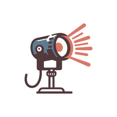 Spotlight illuminating a stage with vibrant beams, creating a dramatic atmosphere for performances