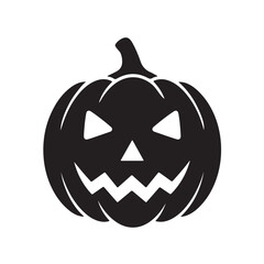 Scary Halloween Pumpkin Silhouette – Jack O’ Lantern Icon