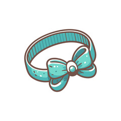 Stylized turquoise hairband with bow, highlighting fashion accessory design for children
