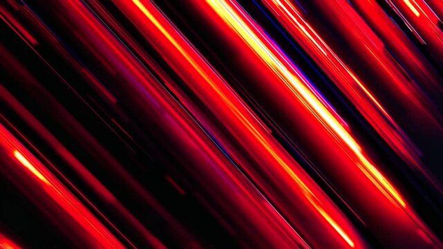 Non-representational crimson movement diagonal bands backdrop. Luminous wallpaper