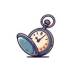 Vintage pocket watch with intricate details, showcasing time and craftsmanship against a simple backdrop