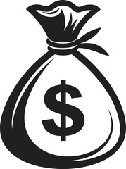 Money Bag Icon  Symbol Vector Illustration.