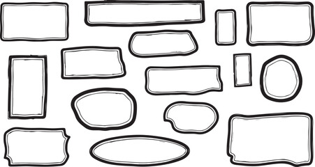 Obraz premium set of doodle vector frames