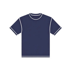 Naklejka premium Modern navy blue t-shirt vector graphic stylish apparel fashion clothing design