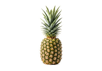 Fototapeta premium Fresh Pineapple Isolated on White Background: A Tropical Delight.