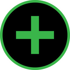 plus icon green button