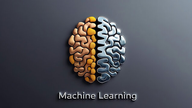 Machine Learning Core Concept Depiction Highlighting Data Collection, Preprocessing, Algorithm Selection, Model Training, Evaluation, Optimization, and Deployment for Predictive Analytics