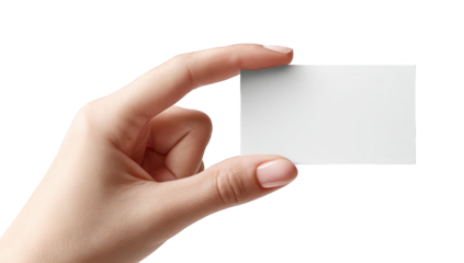 Hand holding a blank business card (6)