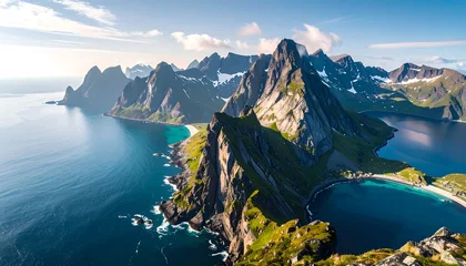 Keuken achterwand Lofoten Lofoten Islands Scenic Mountain View.  © Adobe