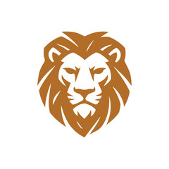 Majestic Lion Head Logo Emblem of Strength Power and Royal Dignity