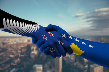 Shaking hands New Zealand and_Kosovo