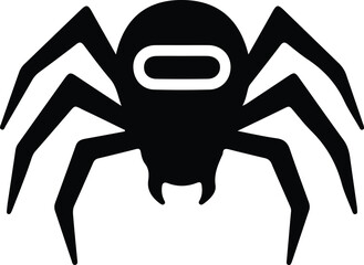 Illustrator Vector Abstract flat halloween spider icon graphic silhouette