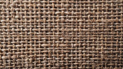 Detailed close-up of a woven, natural fiber textile shows texture.