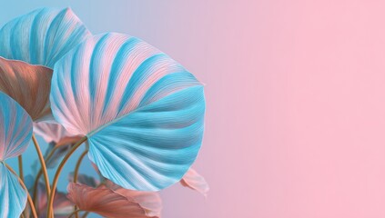 Vibrant pastel leaves in close-up