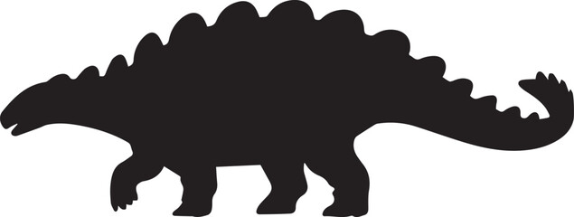 jurassic era stegosaurus dinosaur outline vector graphic ancient reptile plate back clip art © AIcon Star